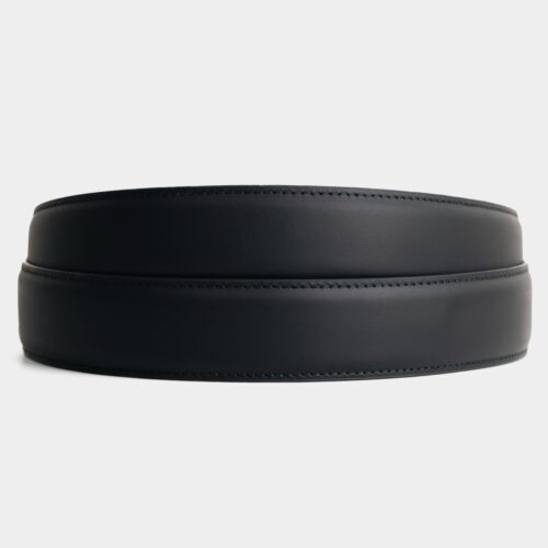 Mat Sort Læder - 3.7 cm