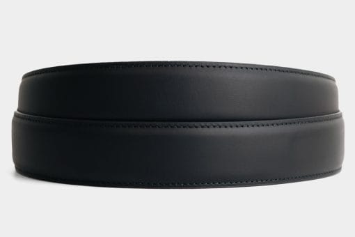 Mat Sort Læder - 3.7 cm